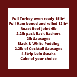 Large Ham Fillet & Turkey Crown (Boneless) Feeds 14 to 16 people (3)